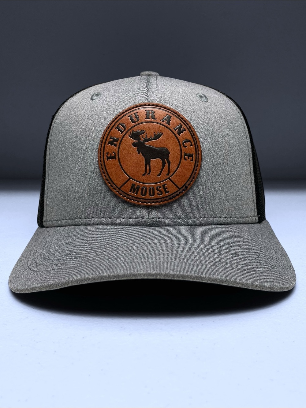 Moose Leather Patch Snapback Trucker Baseball Cap, Outdoor Hat
